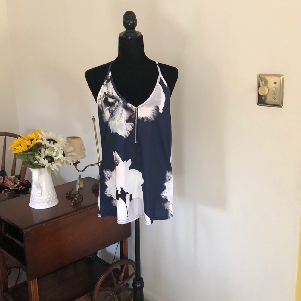 Blue Floral Tank